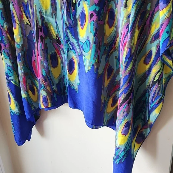 Trina Turk 100% pure silk‎ top Sz M - Picture 3 of 13